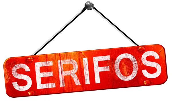 Serifos, 3d render, işareti asılı kırmızı