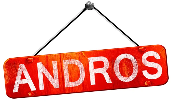 Andros, 3d render, işareti asılı kırmızı