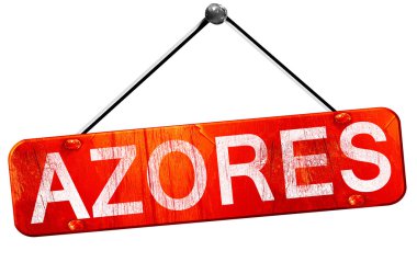 Azor, 3d render, işareti asılı kırmızı