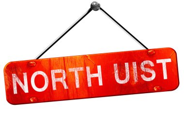 Kuzey uist, 3d render, işareti asılı kırmızı