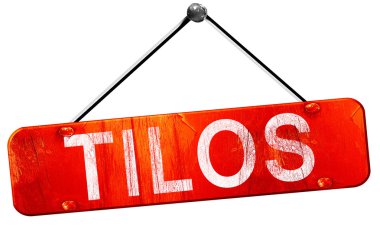 Tlos, 3d render, işareti asılı kırmızı