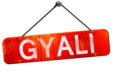 Gyali, 3d render, işareti asılı kırmızı