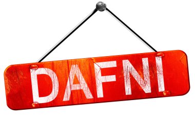 Dafni, 3d render, işareti asılı kırmızı