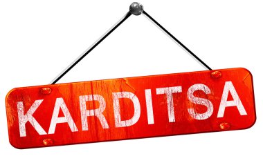 Kardiça, 3d render, işareti asılı kırmızı