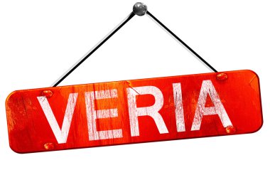 Veria, 3d render, işareti asılı kırmızı