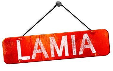 Lamia, 3d render, işareti asılı kırmızı