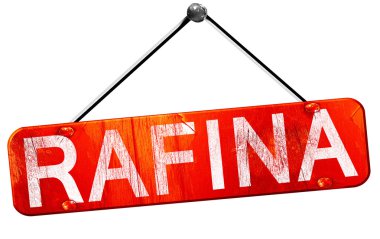 Rafina, 3d render, işareti asılı kırmızı