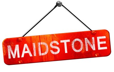Maidstone, 3d render, işareti asılı kırmızı