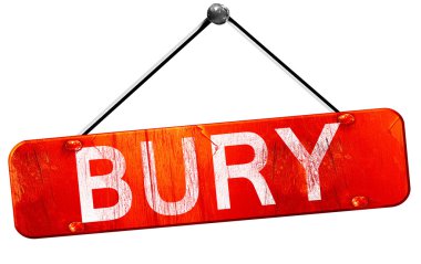 , 3d render, işareti asılı kırmızı gömmek