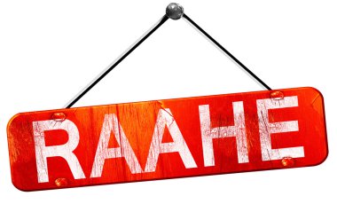 Raahe, 3d render, işareti asılı kırmızı