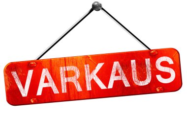 Varkaus, 3d render, işareti asılı kırmızı