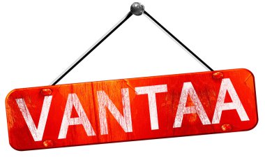 Vantaa, 3d render, işareti asılı kırmızı