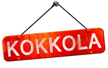 Kokkola, 3d render, işareti asılı kırmızı