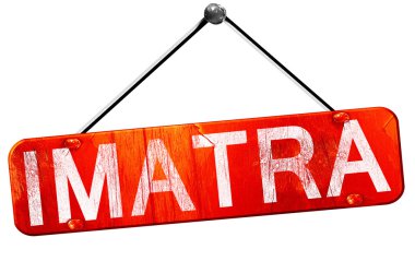 Imatra, 3d render, işareti asılı kırmızı