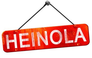 Heinola, 3d render, işareti asılı kırmızı