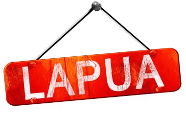 Lapua, 3d render, işareti asılı kırmızı