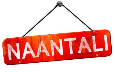 Naantali, 3d render, işareti asılı kırmızı