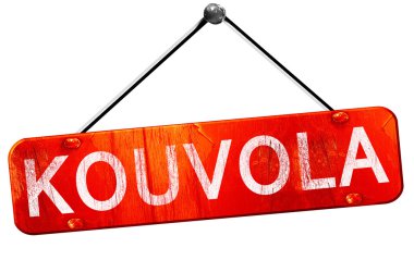 Kouvola, 3d render, işareti asılı kırmızı