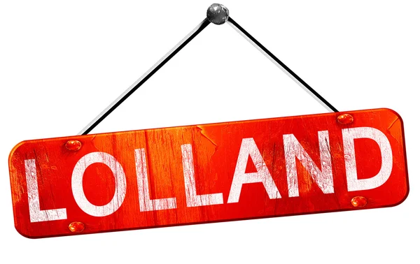 Lolland, 3d render, işareti asılı kırmızı