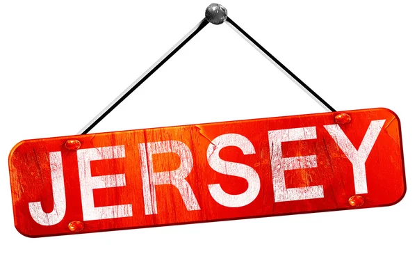 Jersey, 3d render, işareti asılı kırmızı