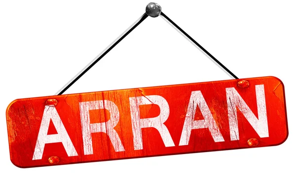 Arran, 3d render, işareti asılı kırmızı