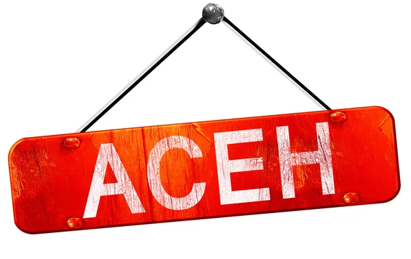 Aceh, 3d render, işareti asılı kırmızı