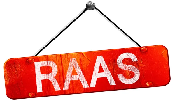 RAAS, 3d render, işareti asılı kırmızı