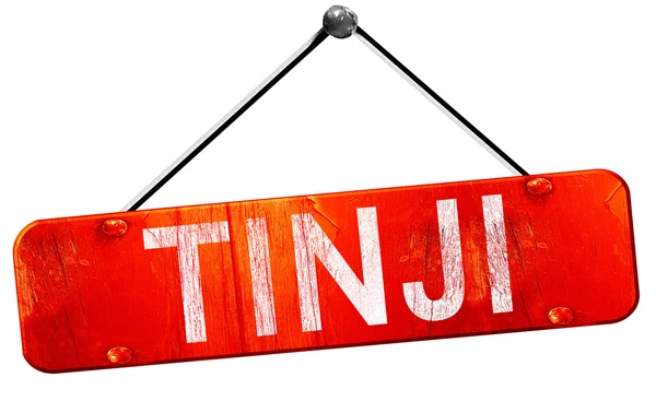 Tinji, 3d render, işareti asılı kırmızı