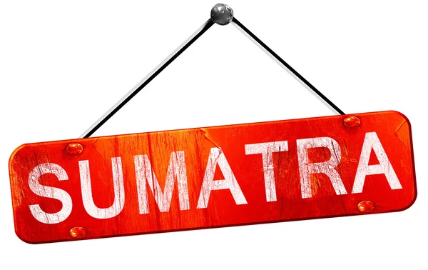 Sumatra, gambar 3D, tanda gantung merah — Stok Foto