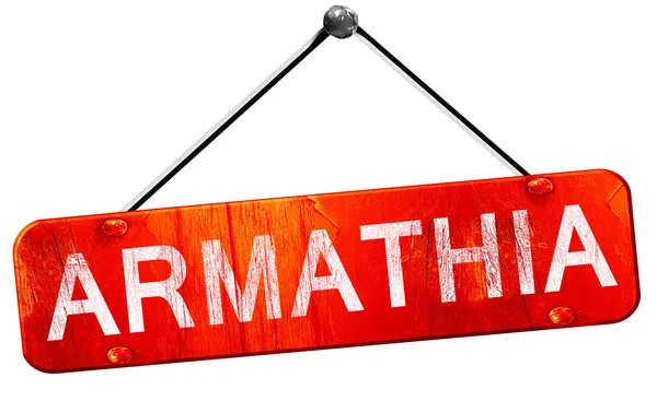 Armathia, 3d render, işareti asılı kırmızı