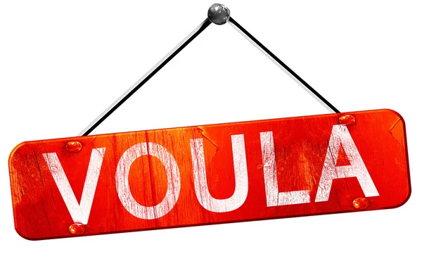 Voula, 3d render, işareti asılı kırmızı