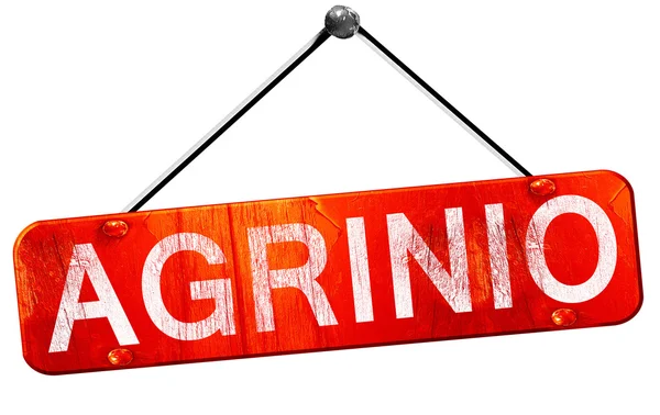 Agrinio, 3d render, işareti asılı kırmızı