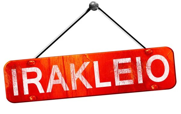 Irakleio, 3d render, işareti asılı kırmızı