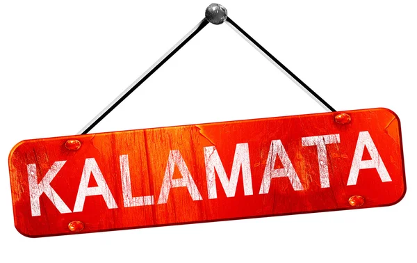 Kalamata, 3d render, işareti asılı kırmızı