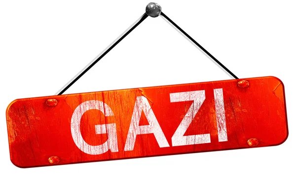 Gazi, 3d render, işareti asılı kırmızı