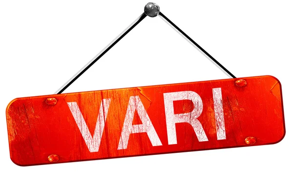 Vari, 3d render, işareti asılı kırmızı
