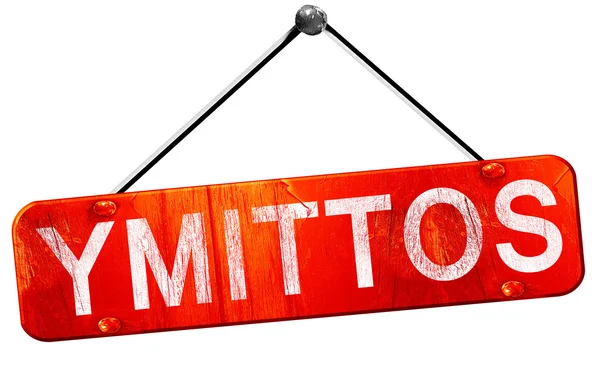 Ymittos, 3d render, işareti asılı kırmızı