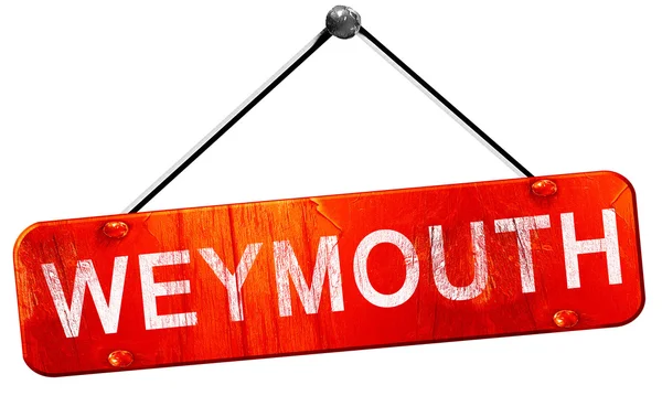 Weymouth, 3d render, işareti asılı kırmızı