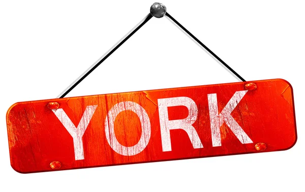 York, 3d render, işareti asılı kırmızı