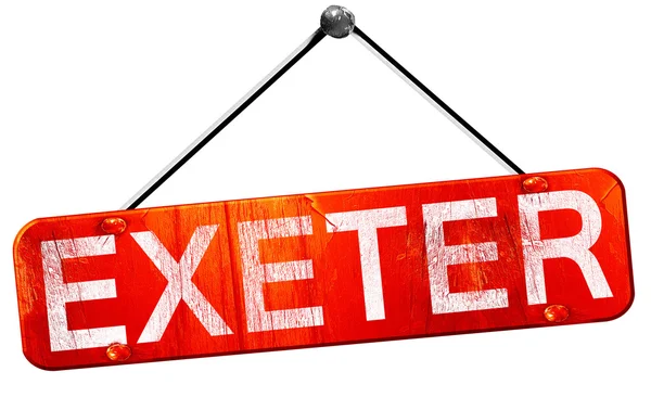 Exeter, 3d render, işareti asılı kırmızı