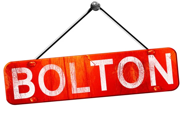 Bolton, 3d render, işareti asılı kırmızı