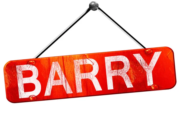 Barry, 3d render, işareti asılı kırmızı
