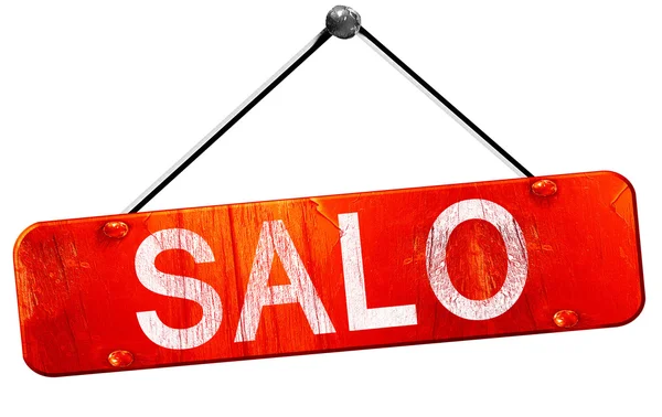 Salo, 3d render, işareti asılı kırmızı