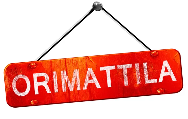 Orimattila, 3d render, işareti asılı kırmızı