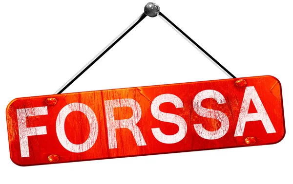 Forssa, 3d render, işareti asılı kırmızı