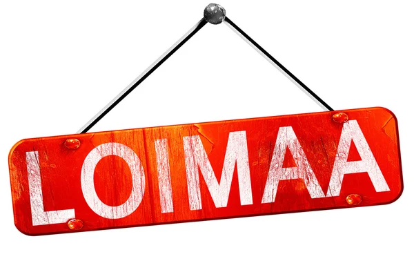 Loimaa, 3d render, işareti asılı kırmızı