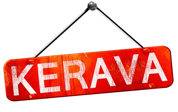 Kerava, 3d render, işareti asılı kırmızı