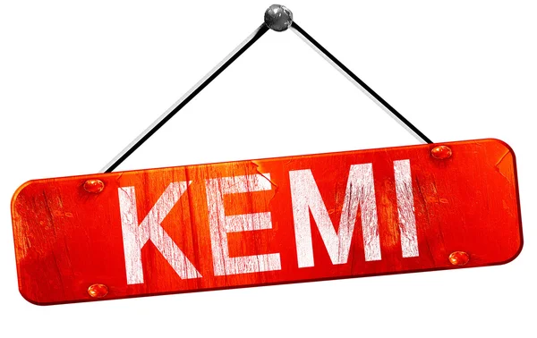 Kemi, 3d render, işareti asılı kırmızı