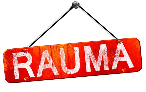 Rauma, 3d render, işareti asılı kırmızı