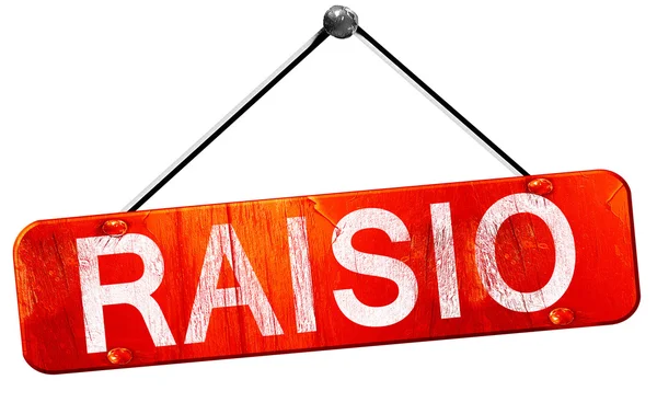 Raisio, 3d render, işareti asılı kırmızı